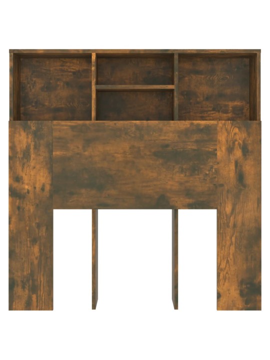 Čelo postele s úložným prostorem kouřový dub 100x19x103,5 cm