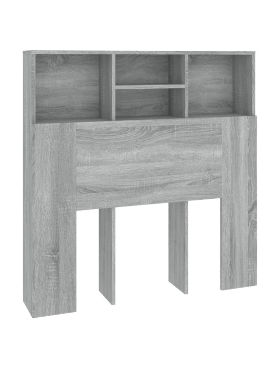Čelo postele s úložným prostorem šedé sonoma 100x19x103,5 cm