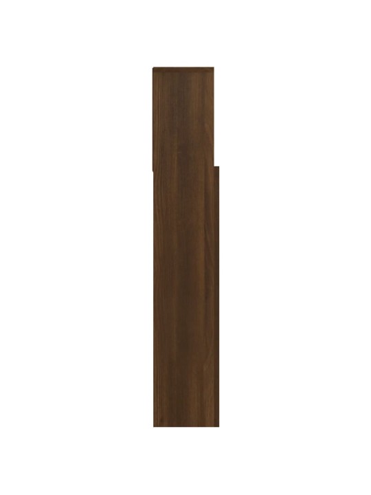 Čelo postele s úložným prostorem hnědý dub 100x19x103,5 cm