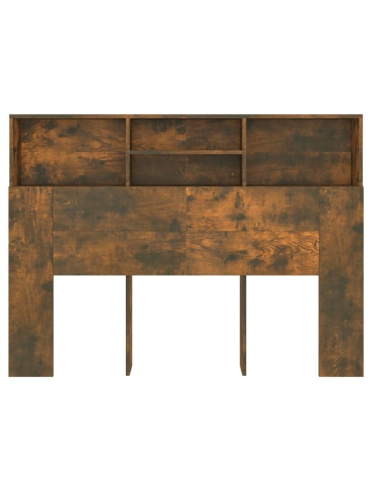 Čelo postele s úložným prostorem kouřový dub 140x19x103,5 cm