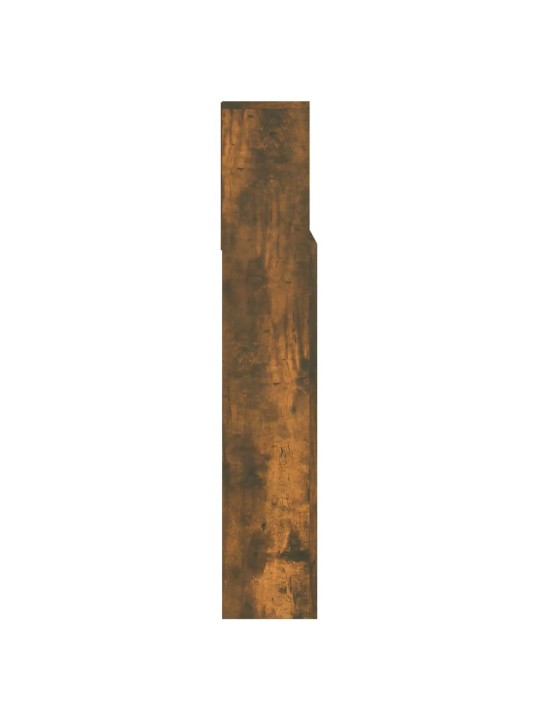 Čelo postele s úložným prostorem kouřový dub 140x19x103,5 cm