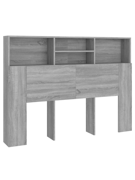 Čelo postele s úložným prostorem šedé sonoma 140x19x103,5 cm