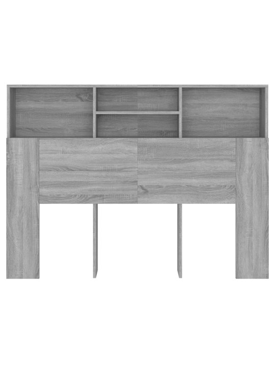 Čelo postele s úložným prostorem šedé sonoma 140x19x103,5 cm