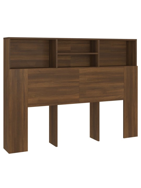 Čelo postele s úložným prostorem hnědý dub 140x19x103,5 cm