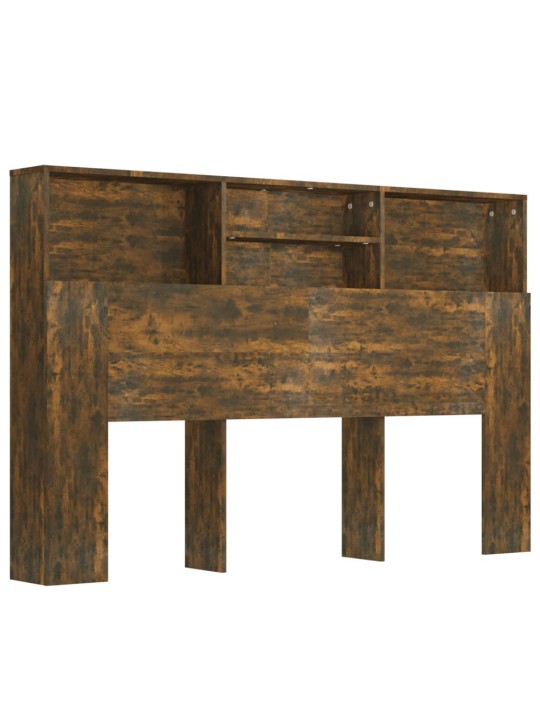 Čelo postele s úložným prostorem kouřový dub 160x19x103,5 cm