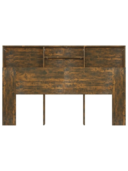 Čelo postele s úložným prostorem kouřový dub 160x19x103,5 cm
