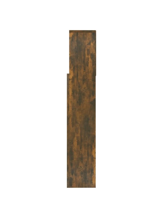 Čelo postele s úložným prostorem kouřový dub 160x19x103,5 cm