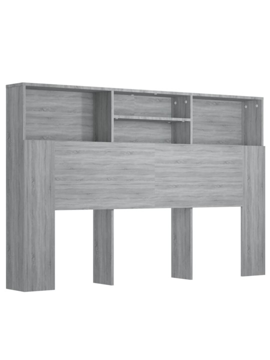 Čelo postele s úložným prostorem šedé sonoma 160x19x103,5 cm