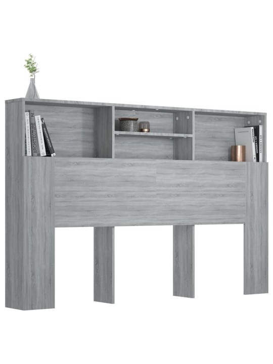 Čelo postele s úložným prostorem šedé sonoma 160x19x103,5 cm