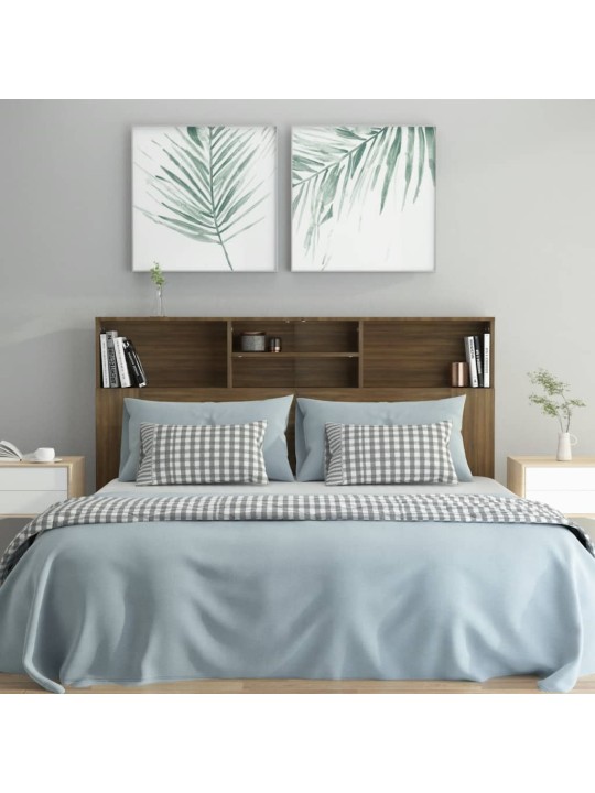 Čelo postele s úložným prostorem hnědý dub 160x19x103,5 cm