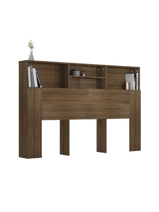 Čelo postele s úložným prostorem hnědý dub 160x19x103,5 cm