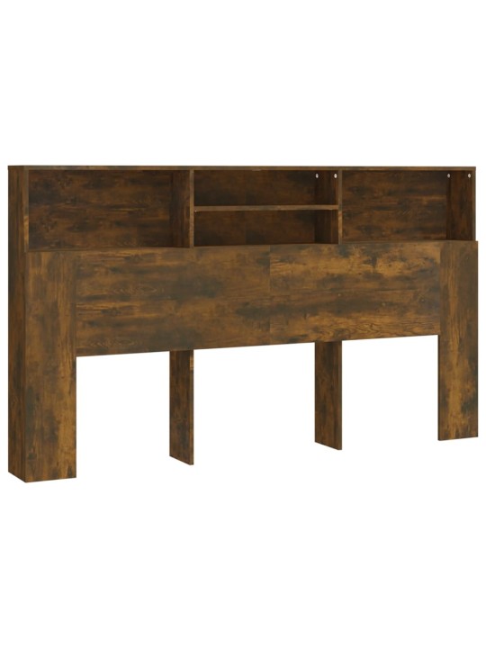 Čelo postele s úložným prostorem kouřový dub 180x19x103,5 cm
