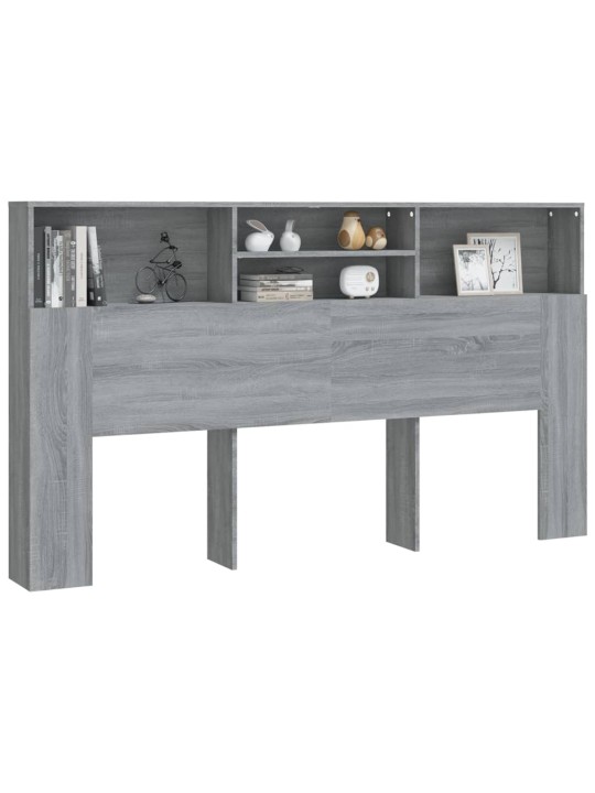 Čelo postele s úložným prostorem šedé sonoma 180x19x103,5 cm