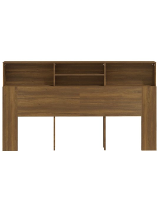 Čelo postele s úložným prostorem hnědý dub 180x19x103,5 cm