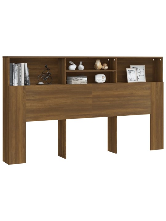 Čelo postele s úložným prostorem hnědý dub 180x19x103,5 cm