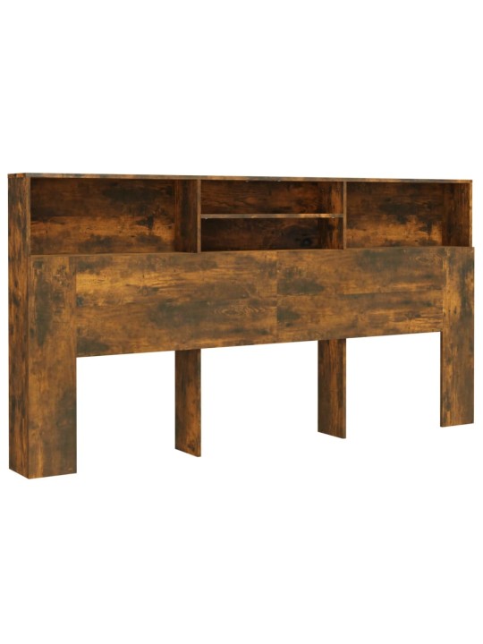 Čelo postele s úložným prostorem kouřový dub 200x19x103,5 cm