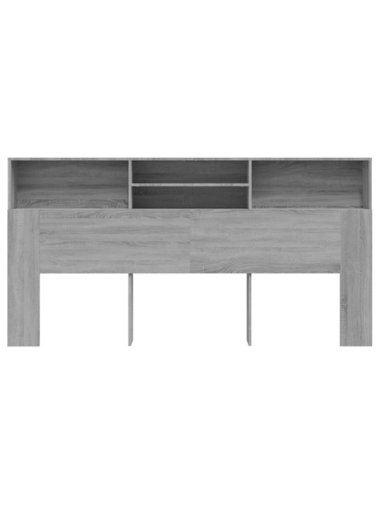 Čelo postele s úložným prostorem šedé sonoma 200x19x103,5 cm