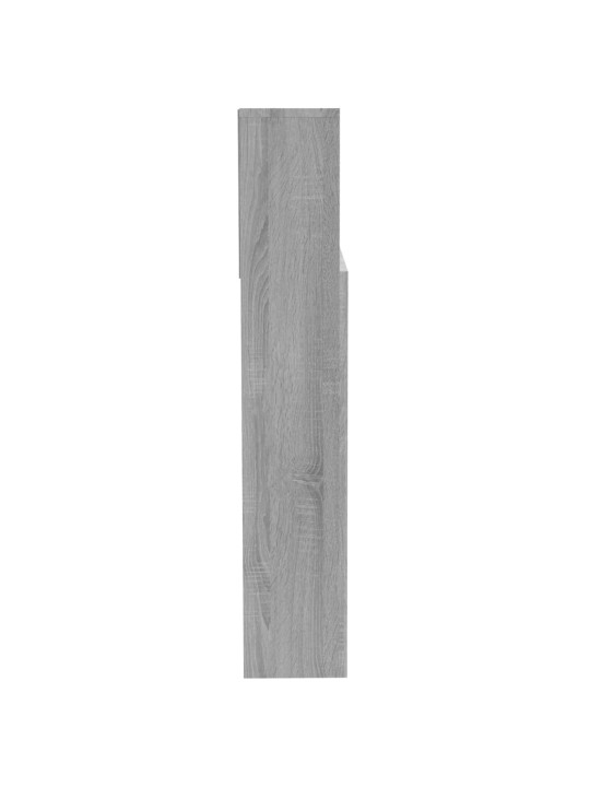 Čelo postele s úložným prostorem šedé sonoma 200x19x103,5 cm
