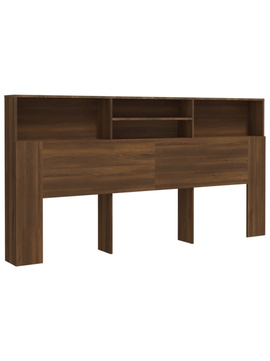 Čelo postele s úložným prostorem hnědý dub 200x19x103,5 cm