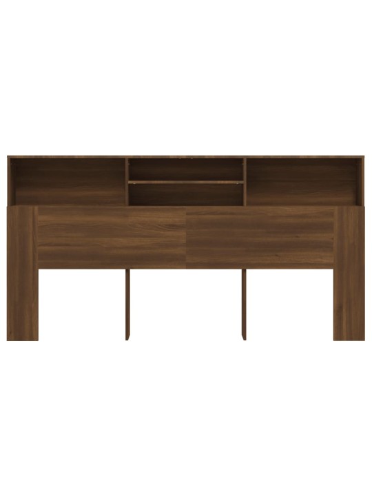 Čelo postele s úložným prostorem hnědý dub 200x19x103,5 cm