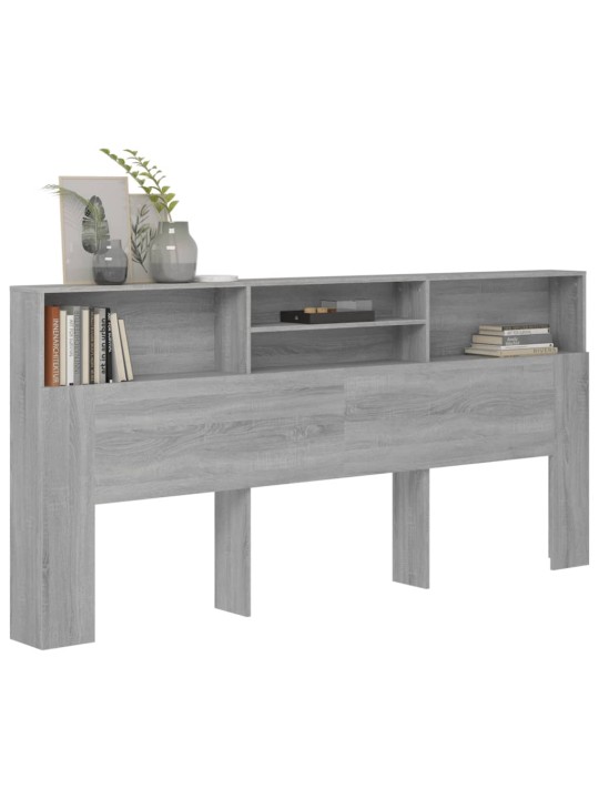 Čelo postele s úložným prostorem šedá sonoma 200 x 19 x 103,5cm