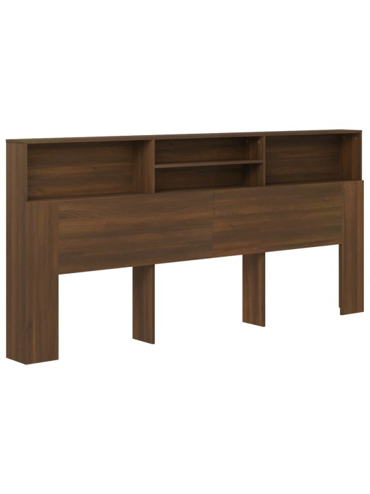 Čelo postele s úložným prostorem hnědý dub 220x19x103,5 cm