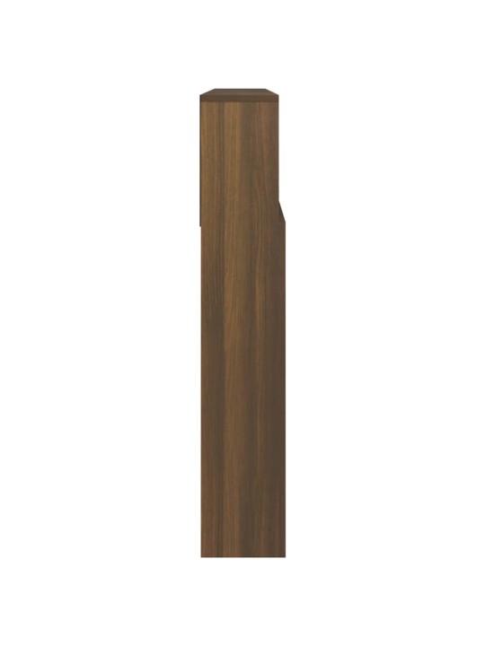 Čelo postele s úložným prostorem hnědý dub 220x19x103,5 cm