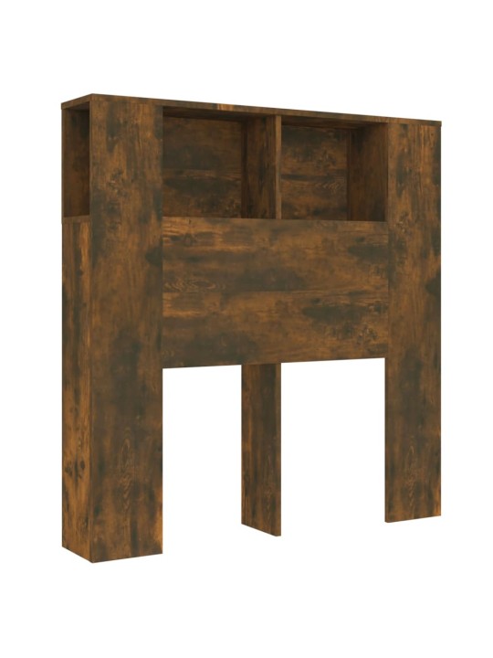 Čelo postele s úložným prostorem kouřový dub 100x18,5x104,5 cm