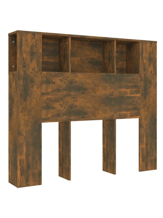 Čelo postele s úložným prostorem kouřový dub 120x18,5x102,5 cm