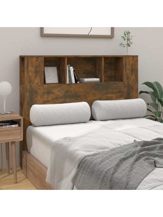 Čelo postele s úložným prostorem kouřový dub 120x18,5x102,5 cm