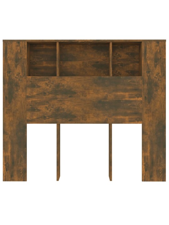 Čelo postele s úložným prostorem kouřový dub 120x18,5x102,5 cm