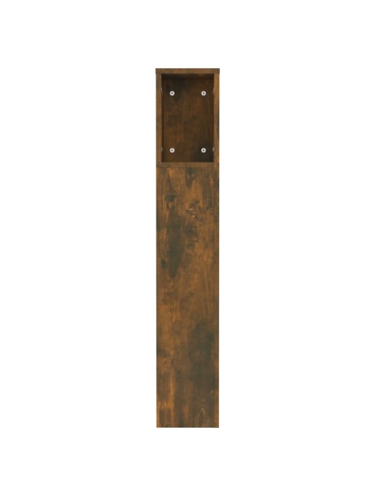 Čelo postele s úložným prostorem kouřový dub 120x18,5x102,5 cm