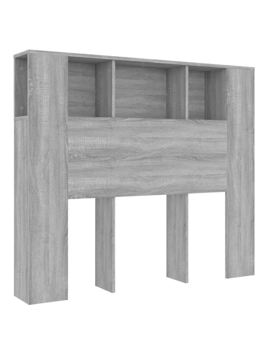 Čelo postele s úložným prostorem šedé sonoma 120x18,5x102,5 cm