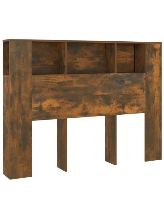 Čelo postele s úložným prostorem kouřový dub 140x18,5x104,5 cm