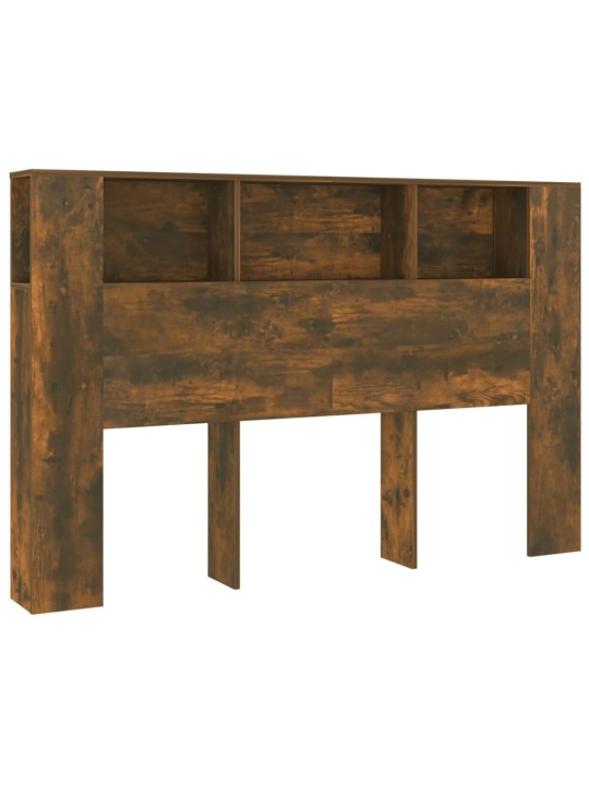 Čelo postele s úložným prostorem kouřový dub 160x18,5x104,5 cm