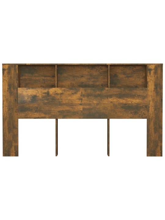 Čelo postele s úložným prostorem kouřový dub 180x18,5x104,5 cm