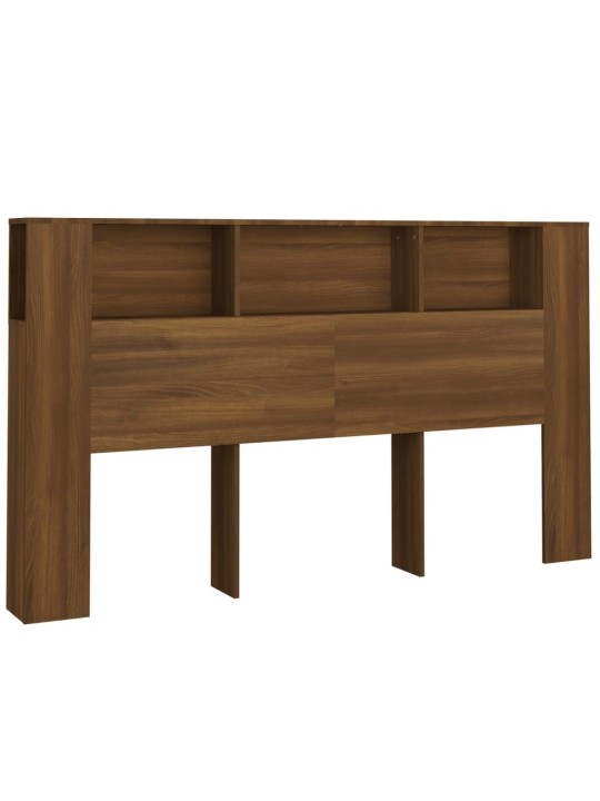 Čelo postele s úložným prostorem hnědý dub 180x18,5x104,5 cm