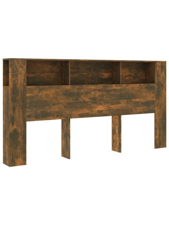 Čelo postele s úložným prostorem kouřový dub 200x18,5x104,5 cm