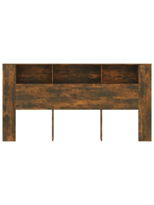 Čelo postele s úložným prostorem kouřový dub 200x18,5x104,5 cm
