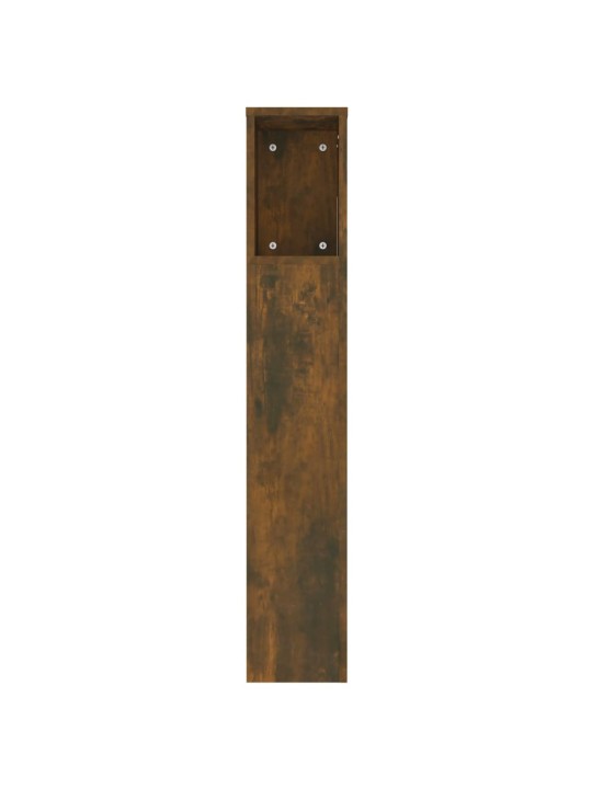 Čelo postele s úložným prostorem kouřový dub 220x18,5x104,5 cm