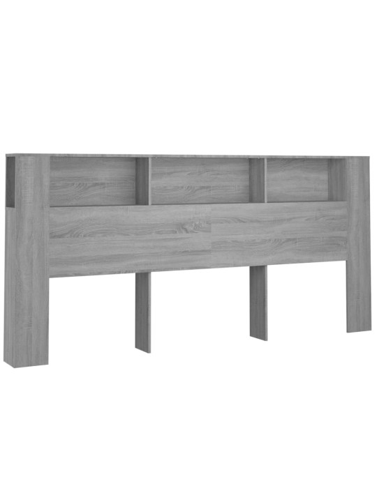 Čelo postele s úložným prostorem šedé sonoma 220x18,5x104,5 cm