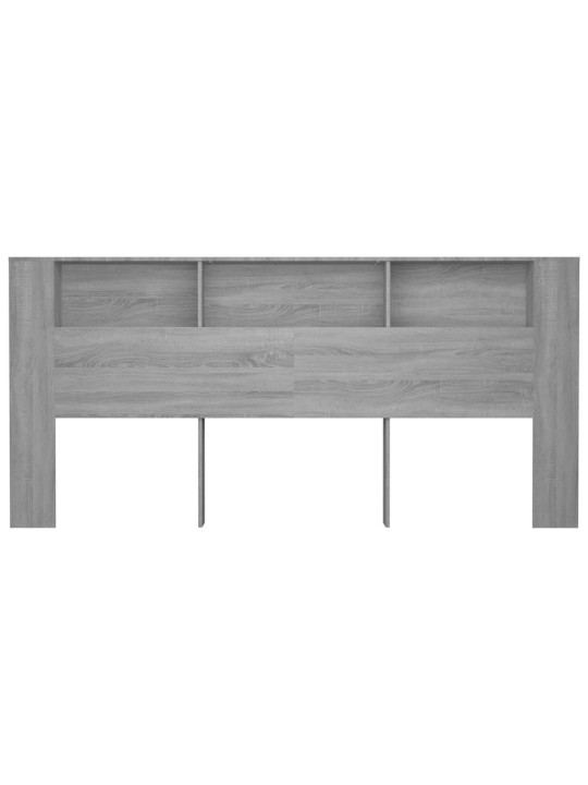 Čelo postele s úložným prostorem šedé sonoma 220x18,5x104,5 cm