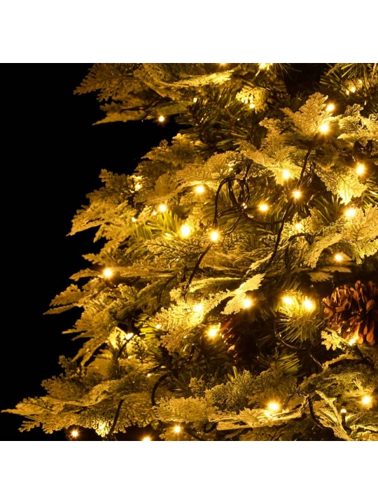 Vánoční stromek s LED a borovými šiškami zelený 195 cm PVC a PE