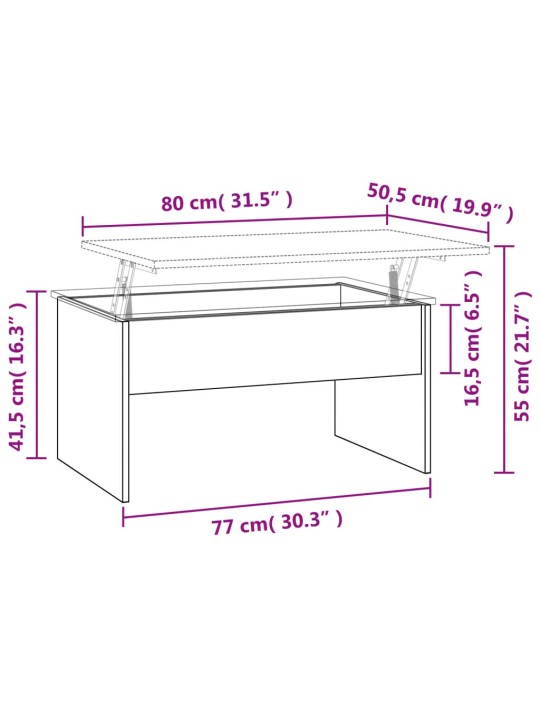Konferenční stolek dub sonoma 80x50,5x41,5 cm kompozitní dřevo