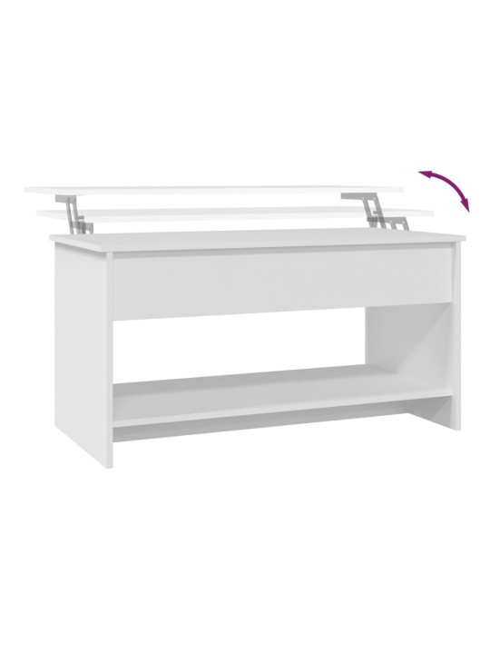 Konferenční stolek bílý 102 x 50 x 52,5 cm kompozitní dřevo