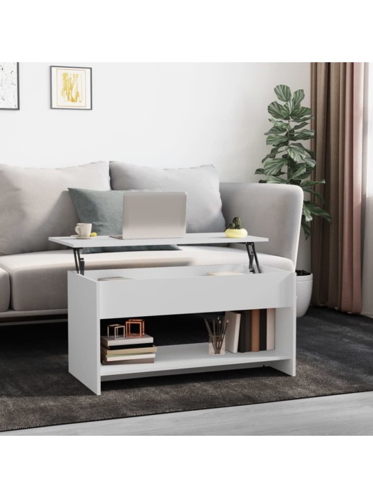 Konferenční stolek bílý 102 x 50 x 52,5 cm kompozitní dřevo