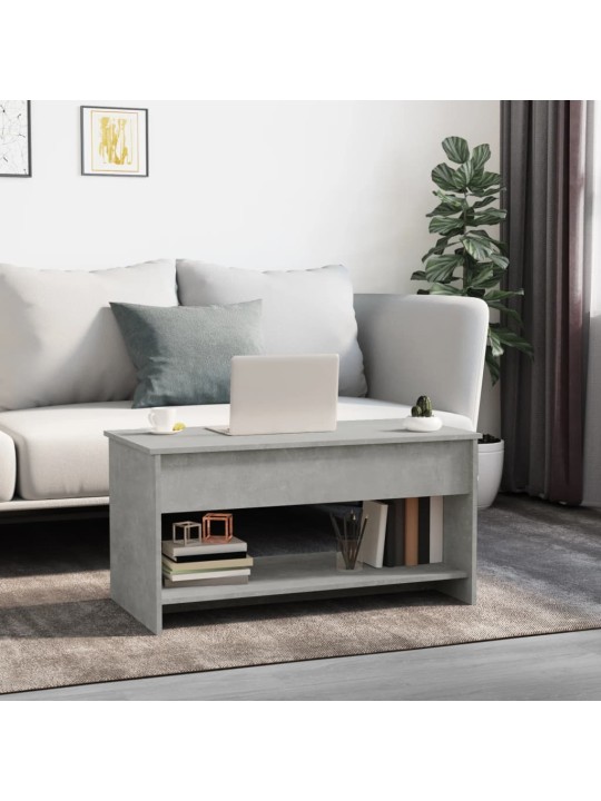 Konferenční stolek betonově šedý 102x50x52,5cm kompozitní dřevo