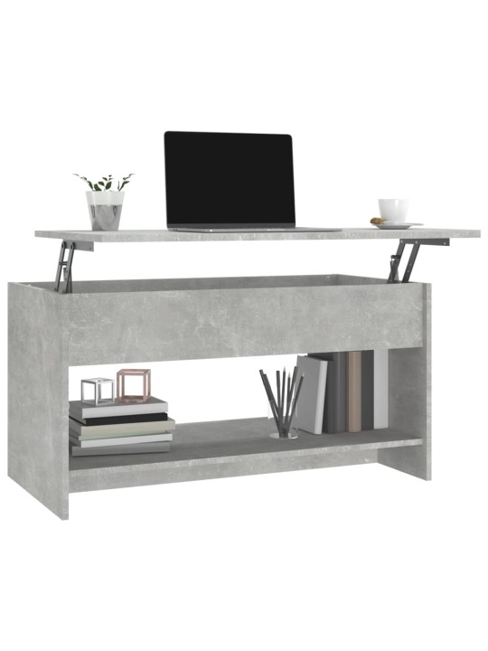 Konferenční stolek betonově šedý 102x50x52,5cm kompozitní dřevo