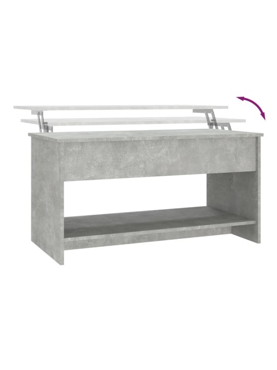 Konferenční stolek betonově šedý 102x50x52,5cm kompozitní dřevo