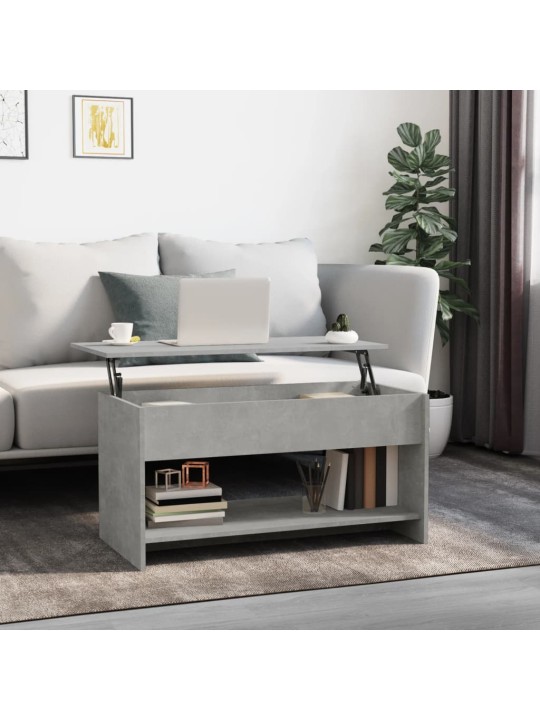 Konferenční stolek betonově šedý 102x50x52,5cm kompozitní dřevo